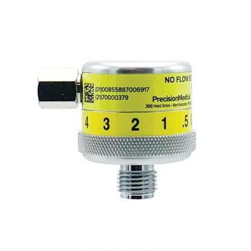 Precision Medical Dial Flowmeter, 7MFA Series, Air, 15LPM, 7MFA200X, 7MFA2001