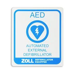 ZOLL AED Window/Wall Decal, 4" x 4 " (10cm x 10cm)