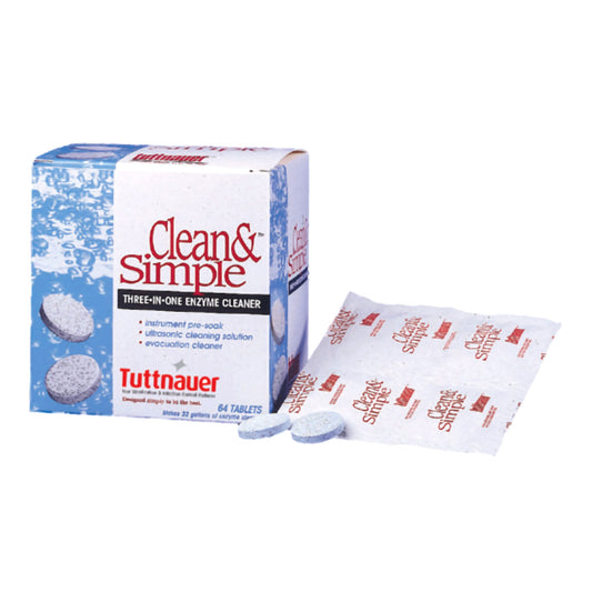 Tuttnauer Clean & Simple – Ultrasonic/Enzymatic Tablets Case (12 BOXES of 64 Tablets) Part - CS0064