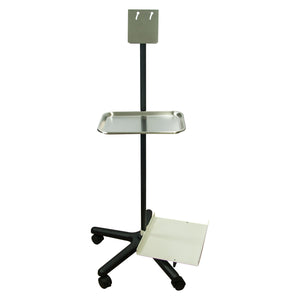 Complete Mobile Stand, includes bottom tray, top tray, clamp, and 12” height extension, 47” high Part # A812-C