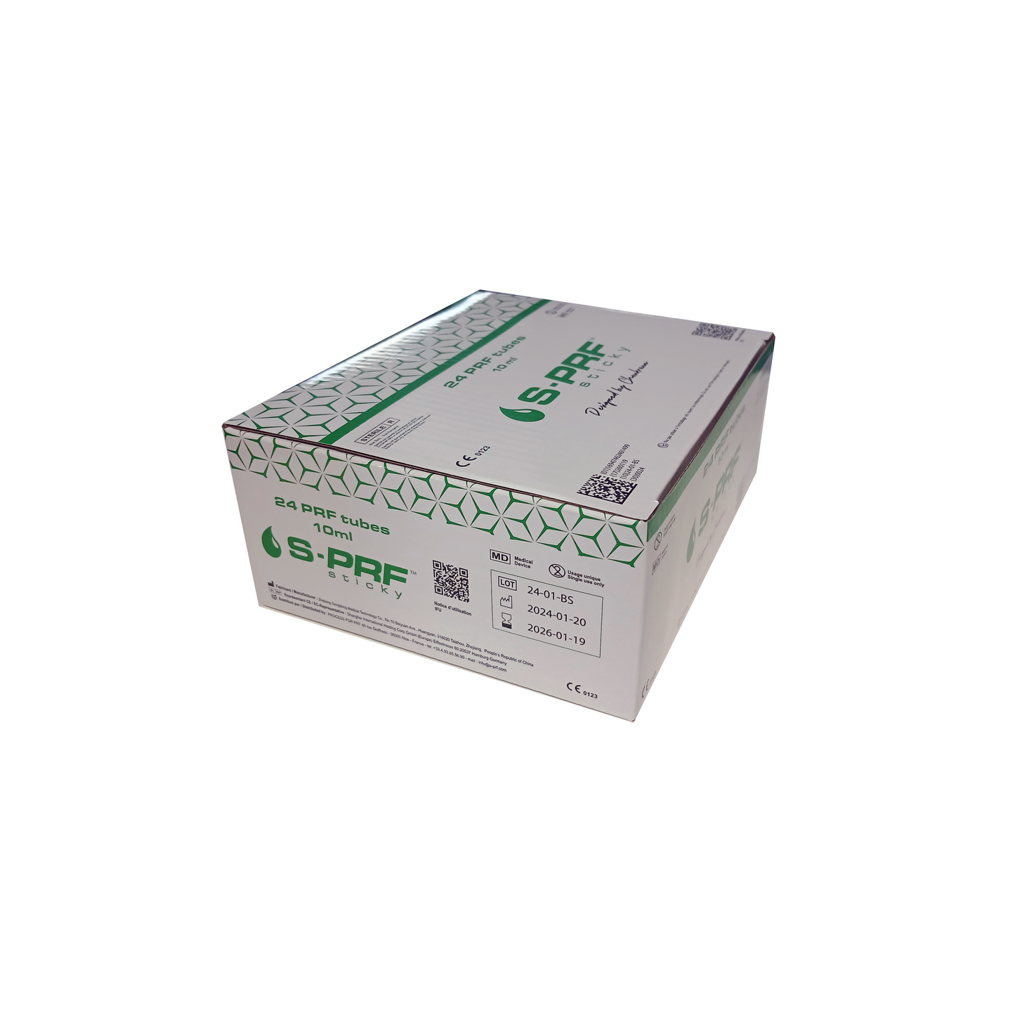 Dr. Choukroun Plastic S-PRF Tubes for Sticky Bone- Box of 24, PRF-S-PRF