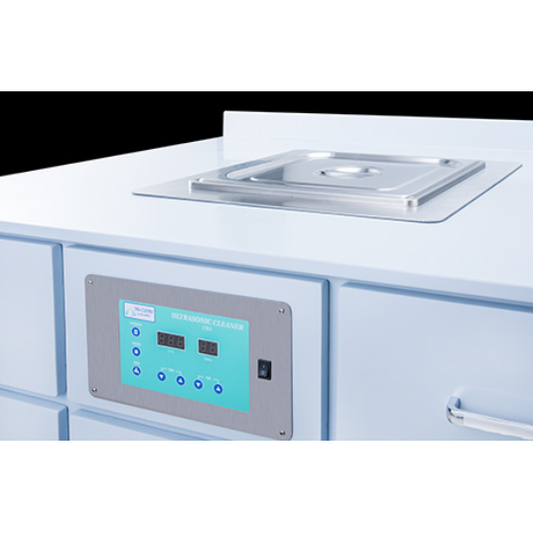 Ultrasonic Cleaner, stainless steel, w/heat & basket, 2.64gal/10L (Recessed), U-10LHREC