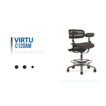 Crown Seating virtu C120 Mesh Assistant Stool (Midnight), C120AM
