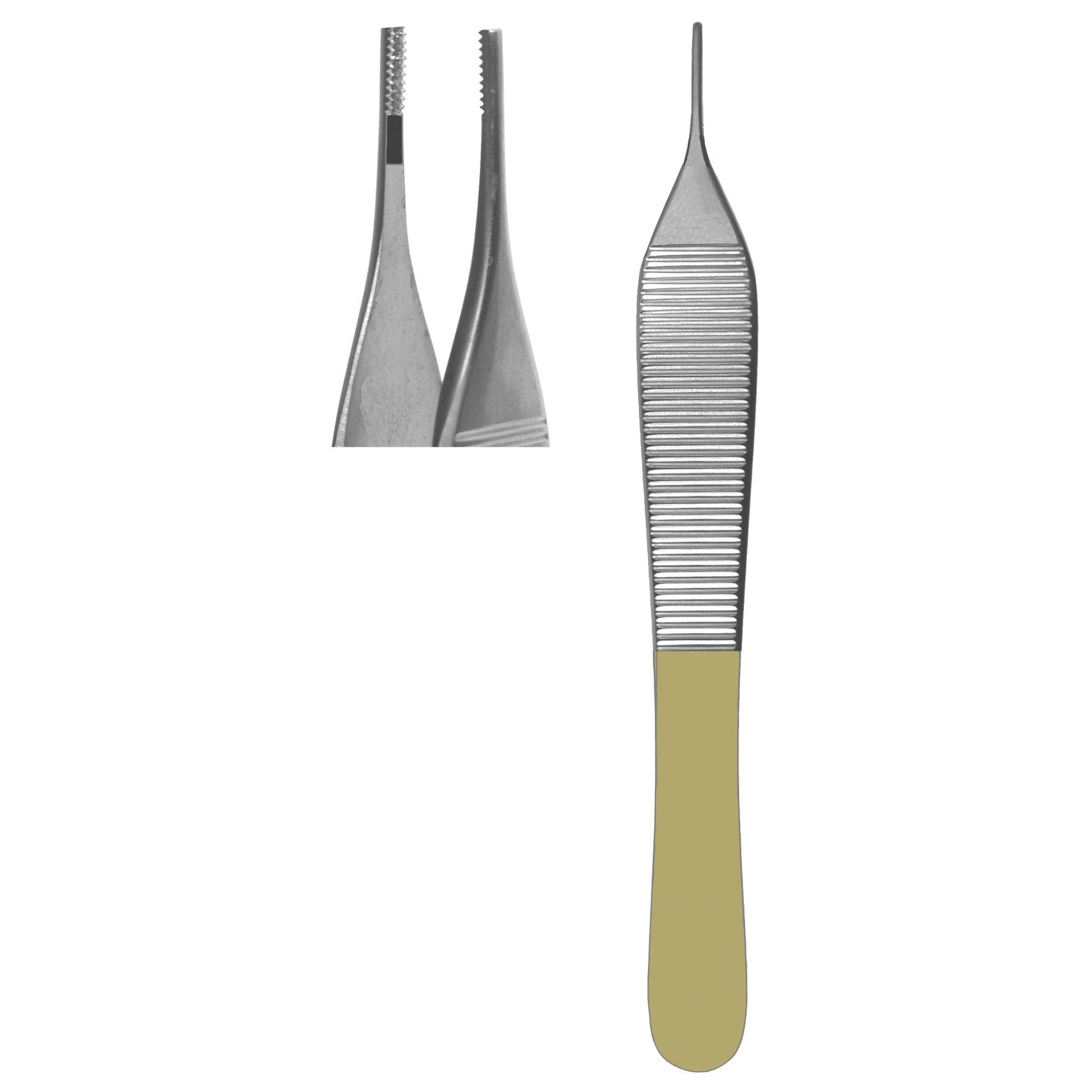 Tissue Forceps, Adson-Brown Straight 7 X 7 Teeth Carbide 12cm  (Z-4638)