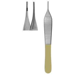 Tissue Forceps, Adson-Brown Straight 7 X 7 Teeth Carbide 12cm (Z-4638)