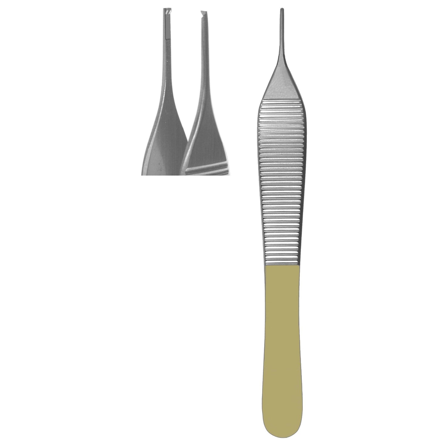 Tissue Forceps, Adson Straight 1 X 2 Teeth Carbide 12cm  (Z-5254)