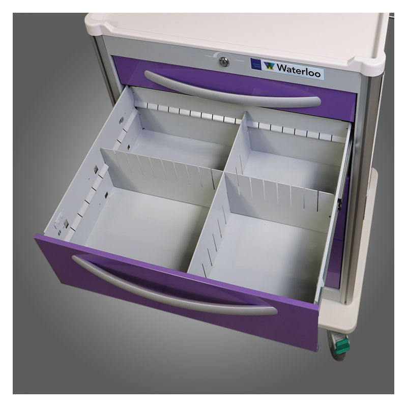 Waterloo Divider set for 6, 9, 12" Slim Aluminum Med Jr Drawers Only, DIV-AJ6