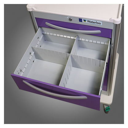 Waterloo Divider set for 6, 9, 12" Slim Aluminum Med Jr Drawers Only, DIV-AJ6