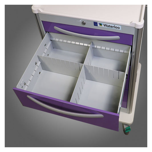 Waterloo Divider set for 6, 9, 12" Slim Aluminum Med Jr Drawers Only, DIV-AJ6