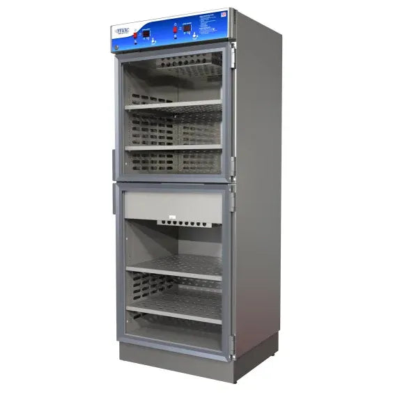 Warmer, D Series, 26.5"D x 30"W x 74.5"H, Dual Chamber, Mobile Base, DWC243074E-MB