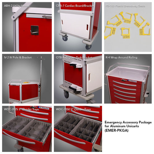 Waterloo Standard Emergency Package for Aluminum Unicarts (EMER-PKGA)