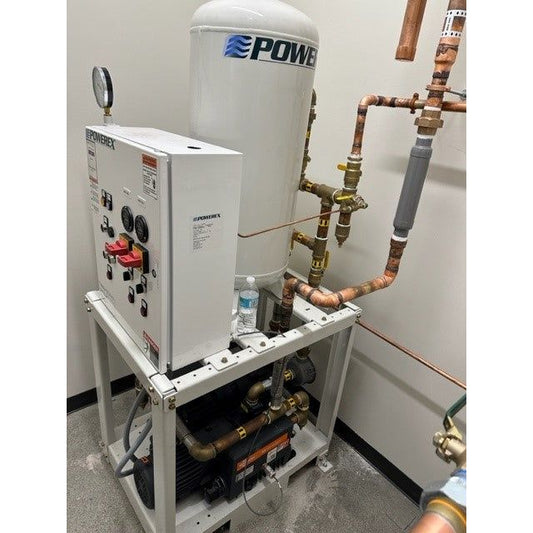EMSE Duplex 2HP Lubricated Rotary Vane 3Ph Medical Vacuum System, 1DLV2VB30, 1DLV2B30