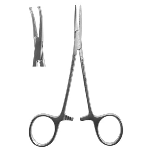 Hemostat, #5 Mosquito 1 X 2 Teeth Curved 12cm/4.75