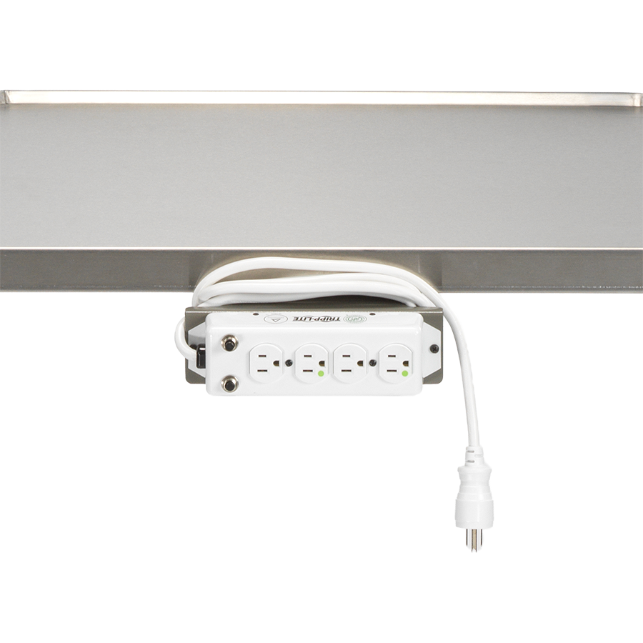 MTI 700 Adjustable Height Mobile Instrument Table — Ultra White Kydex®