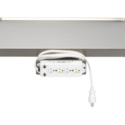 MTI 700 Adjustable Height Mobile Instrument Table — Ultra White Kydex®