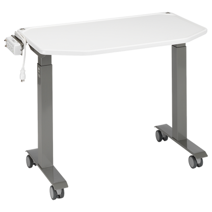 MTI 700 Adjustable Height Mobile Instrument Table — Ultra White Kydex®