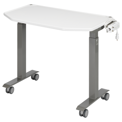 MTI 700 Adjustable Height Mobile Instrument Table — Ultra White Kydex®