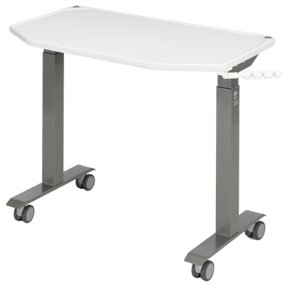 MTI 700 Adjustable Height Mobile Instrument Table — Ultra White Kydex®