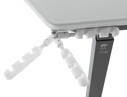 MTI 700 Adjustable Height Mobile Instrument Table — Ultra White Kydex®