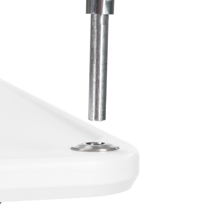 MTI 700 Adjustable Height Mobile Instrument Table — Ultra White Kydex®