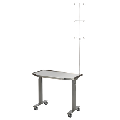 MTI 701 Adjustable Height Mobile Instrument Table — Stainless Steel