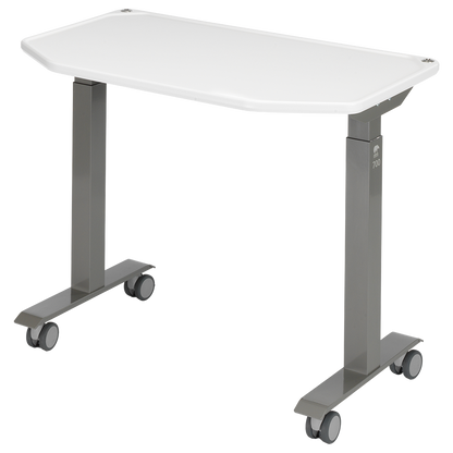 MTI 700 Adjustable Height Mobile Instrument Table — Ultra White Kydex®
