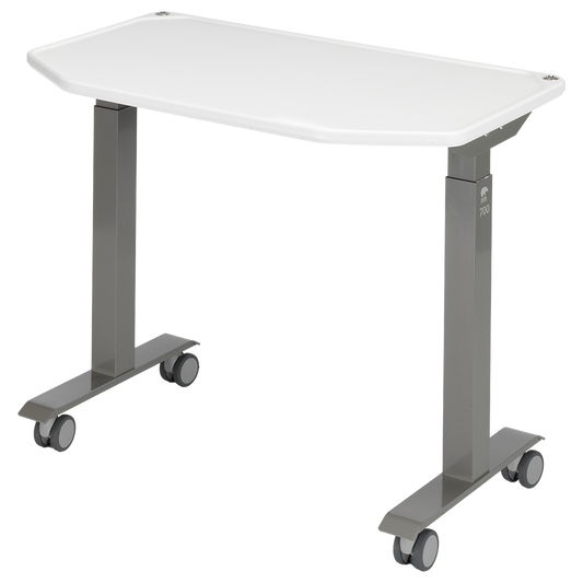 MTI 700 Adjustable Height Mobile Instrument Table — Ultra White Kydex®
