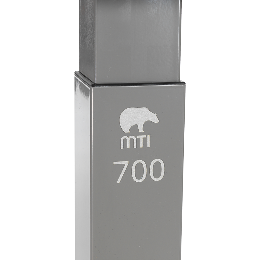 MTI 700 Adjustable Height Mobile Instrument Table — Ultra White Kydex®