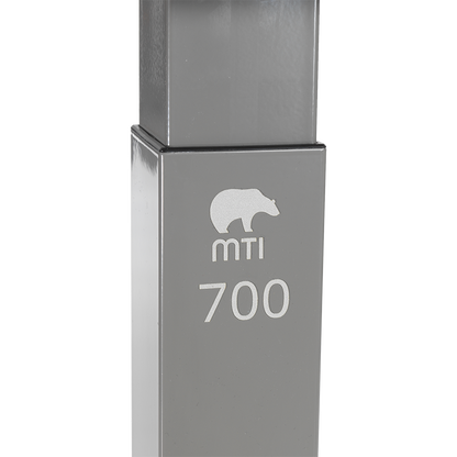 MTI 700 Adjustable Height Mobile Instrument Table — Ultra White Kydex®