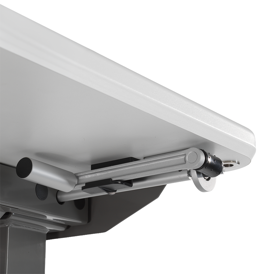 MTI 700 Adjustable Height Mobile Instrument Table — Ultra White Kydex®