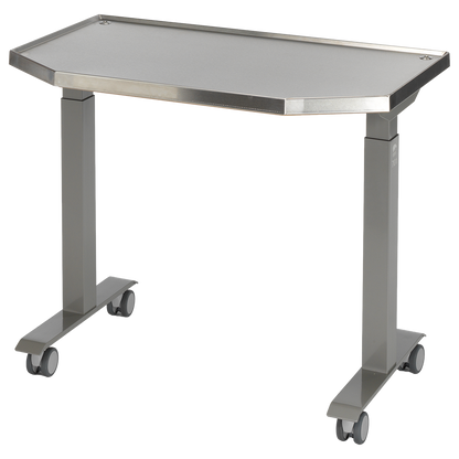 MTI 701 Adjustable Height Mobile Instrument Table — Stainless Steel