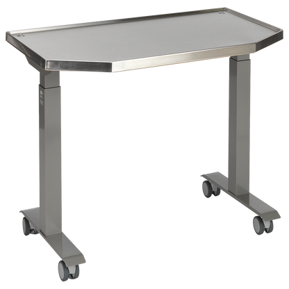 MTI 701 Adjustable Height Mobile Instrument Table — Stainless Steel