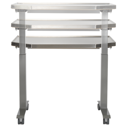 MTI 701 Adjustable Height Mobile Instrument Table — Stainless Steel