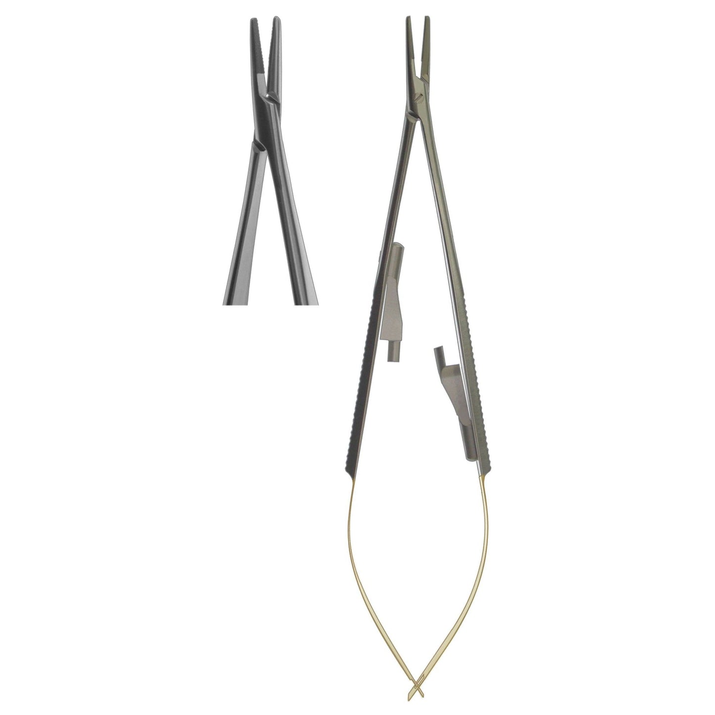 Needle Holder, Castroviejo Flat Body Straight TC 14cm  (Z-4061)