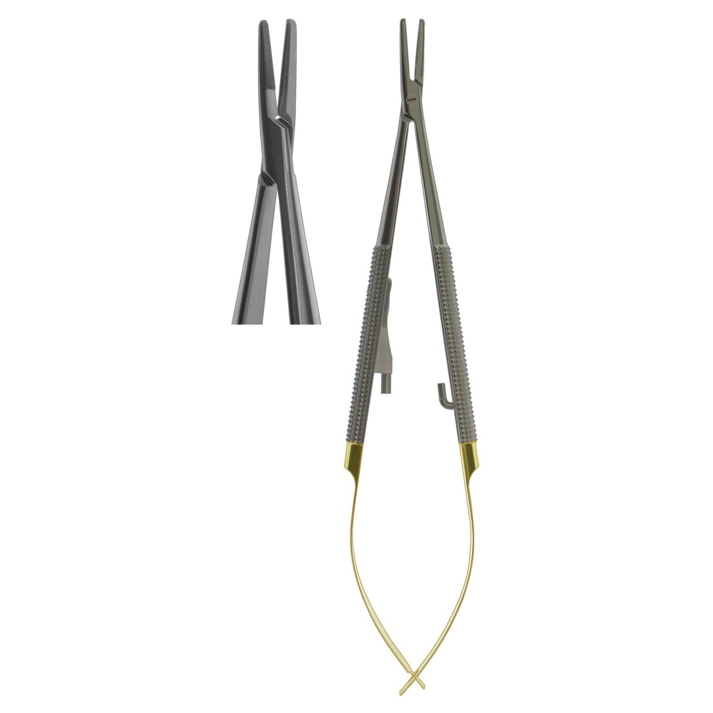 Needle Holder, Castroviejo Round Body Straight TC 14cm  (Z-4388)
