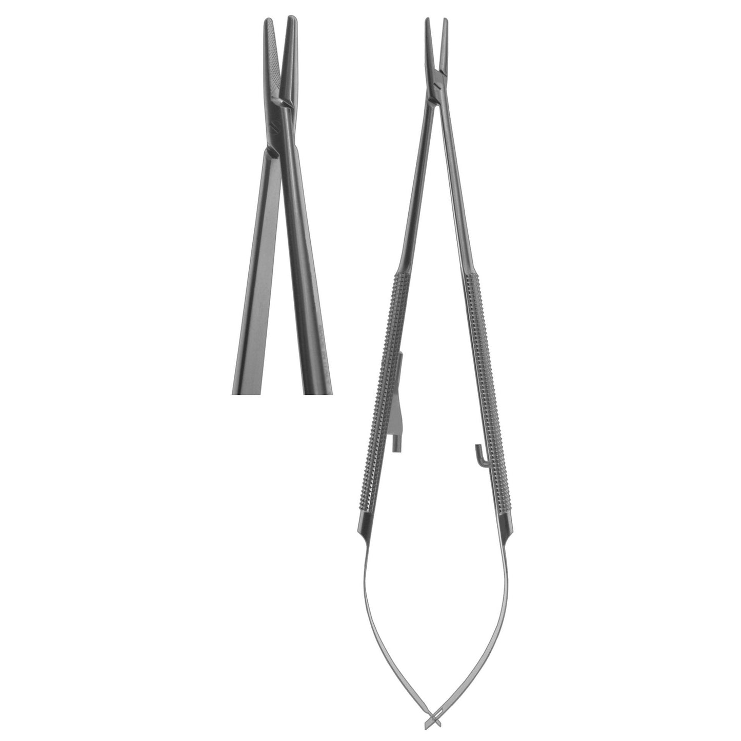 Needle Holder, Castroviejo Straight Flat Body 18cm  (Z-7021)