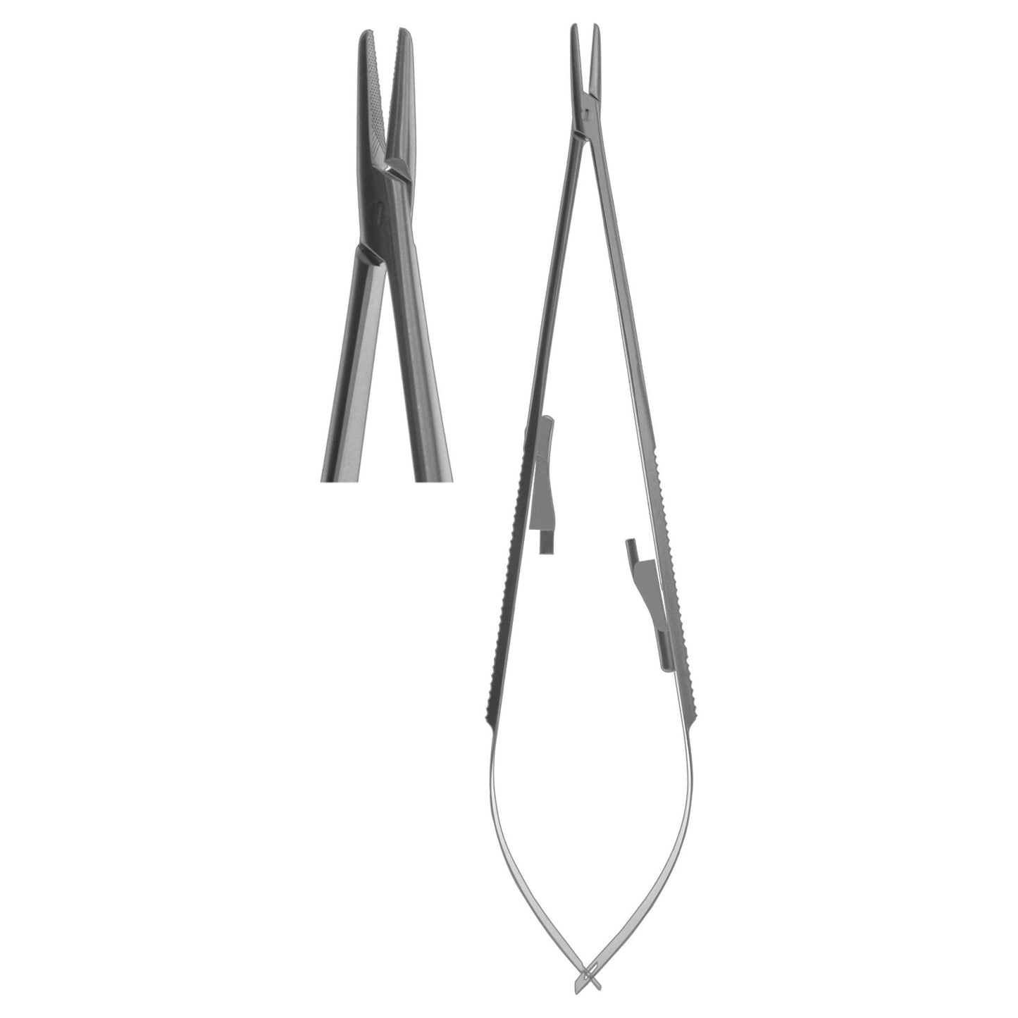 Needle Holder, Castroviejo Straight Round Body 18cm  (Z-7022)