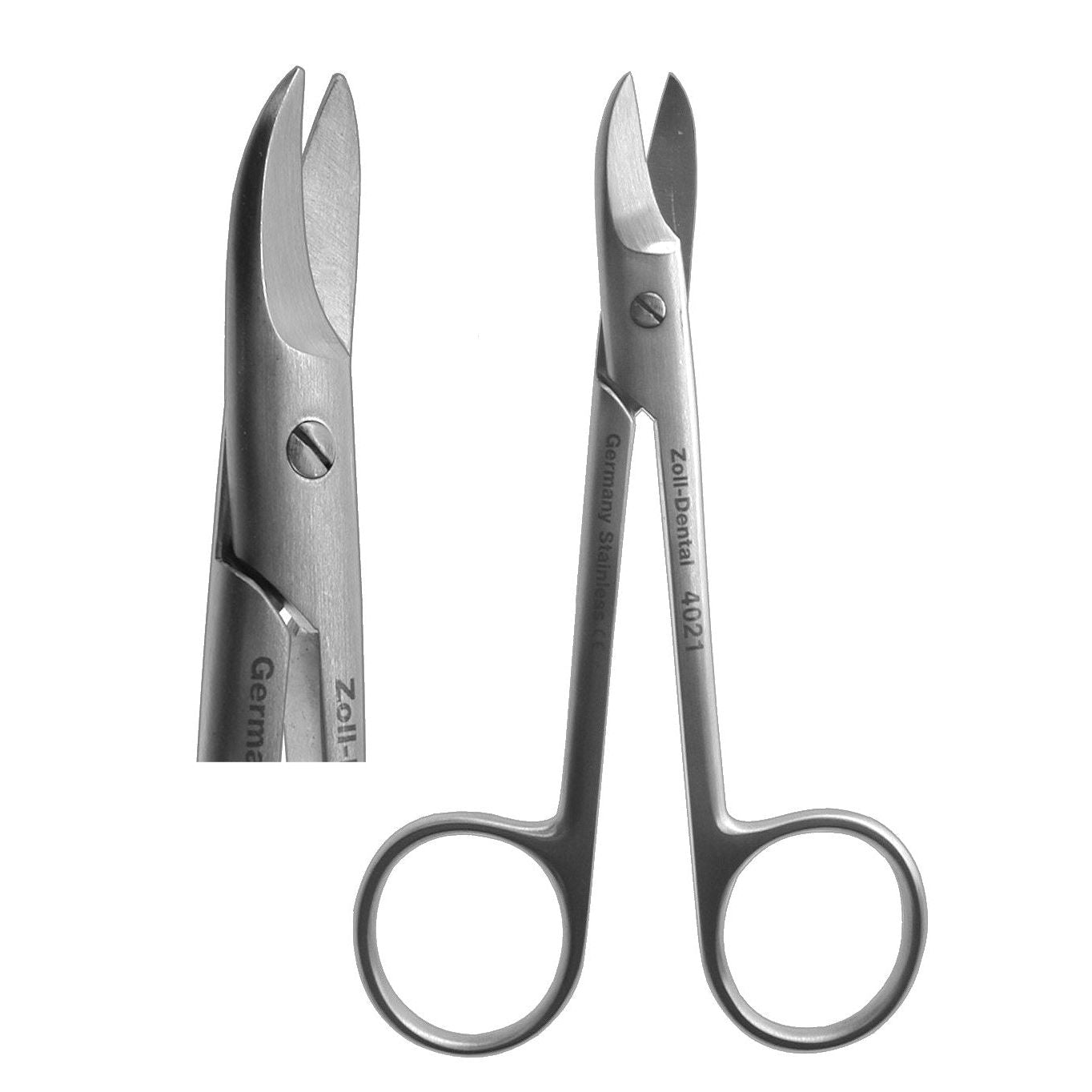 Scissors, Crown & Gold Curved 12cm  (Z-4021)