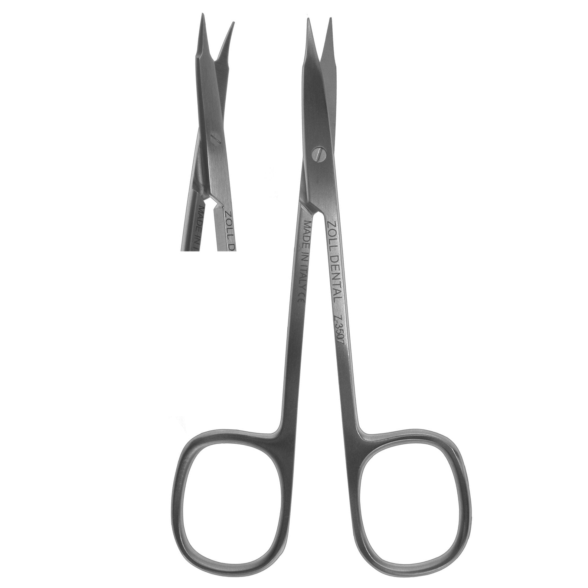 Scissors, Square Ring Curved Thin Tip 11.5cm  (Z-3507)