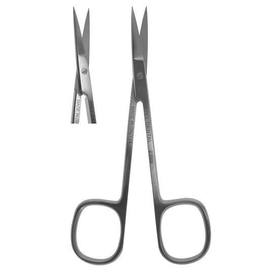 Scissors, Square Ring Straight Iris Tip 12cm  (Z-3508)