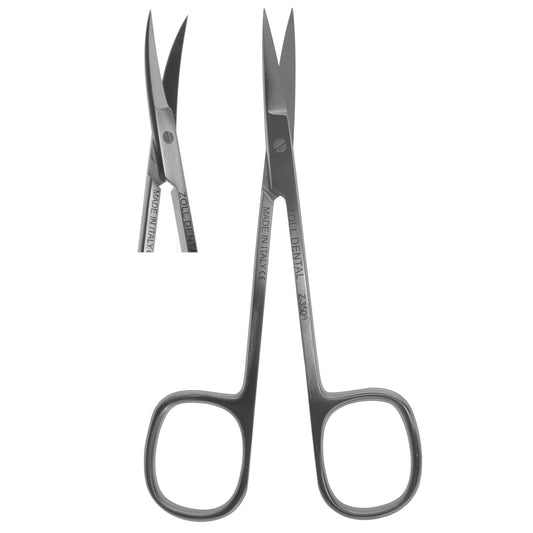 Scissors, Square Ring Curved Iris Tip 12cm  (Z-3509)