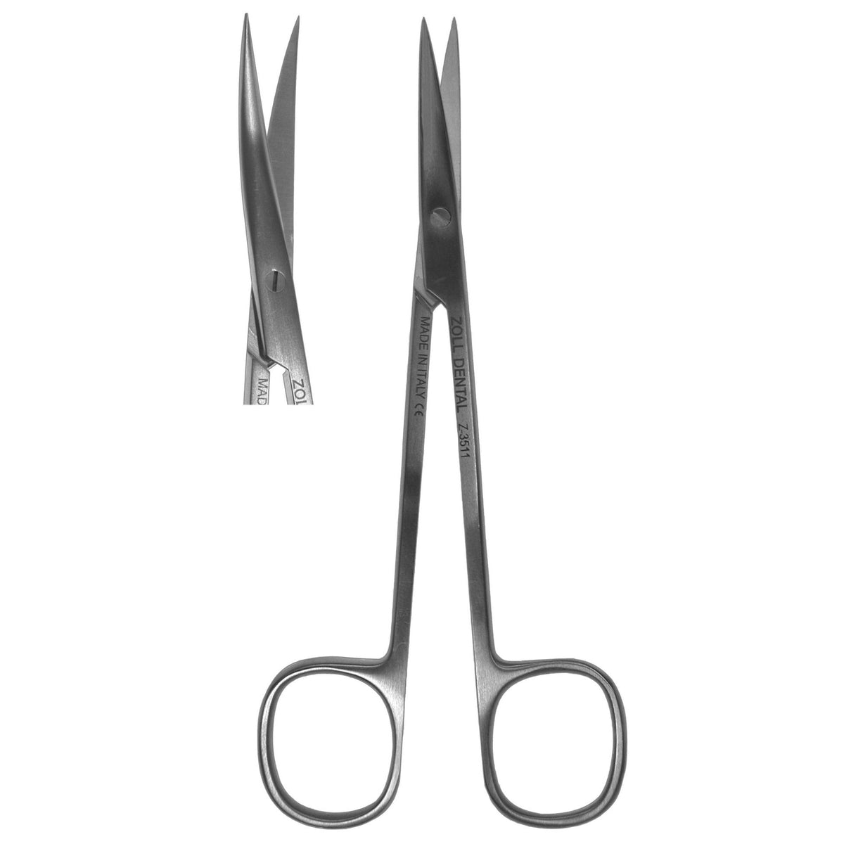 Scissors, Square Ring Curved Sharp Tip 14cm  (Z-3511)