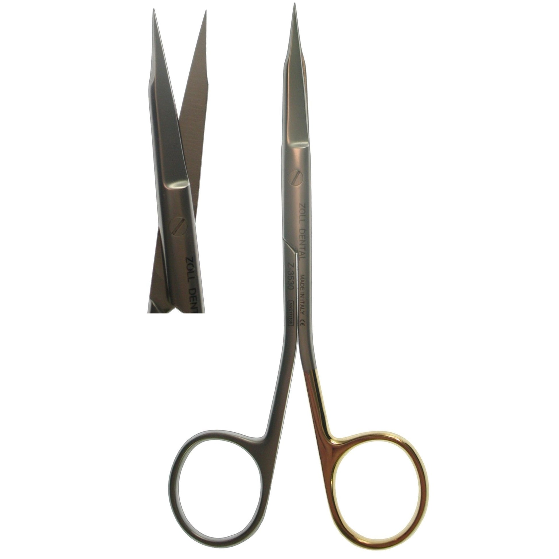 Scissors, GF Straight Super-Cut Comfort Set Rings 13cm  (Z-3530)