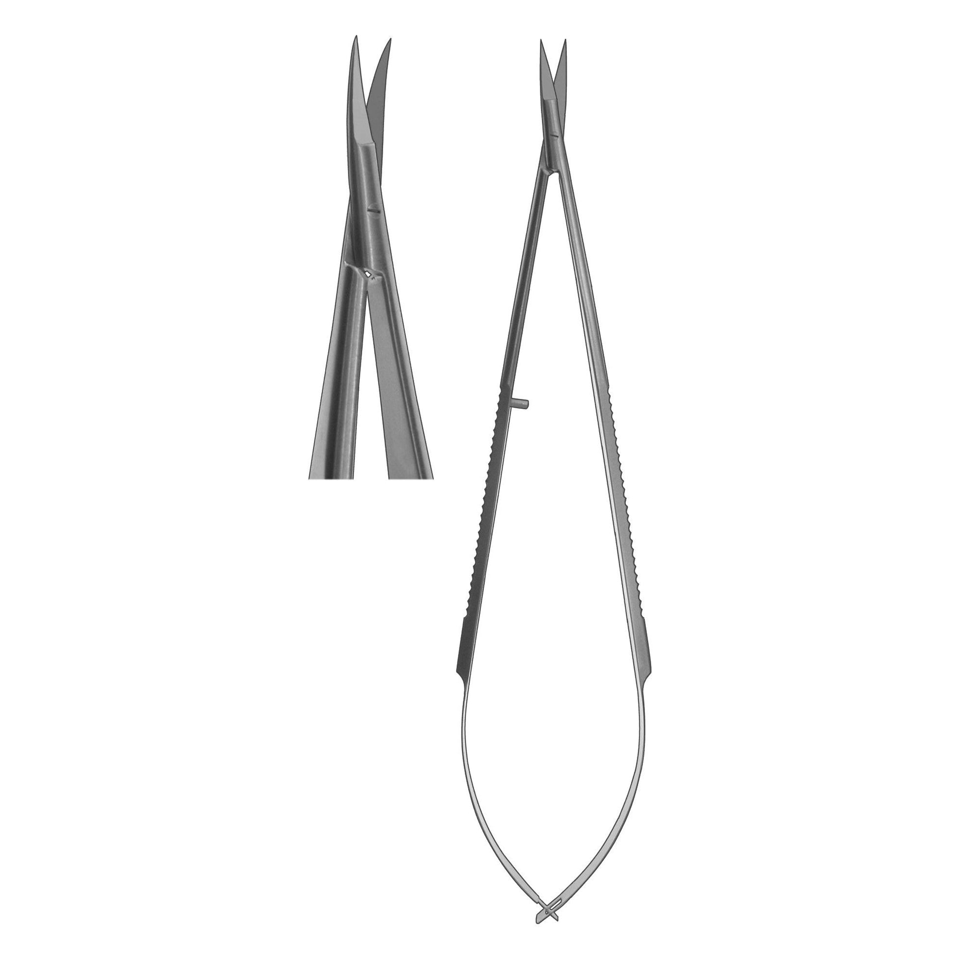 Scissors, Micro Flat Body Curved 15cm  (Z-4037)