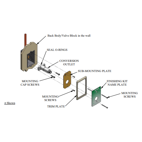 Tri-Tech Conversion Outlet From Puritan "A" series to DISS, Medical Air, F3516
