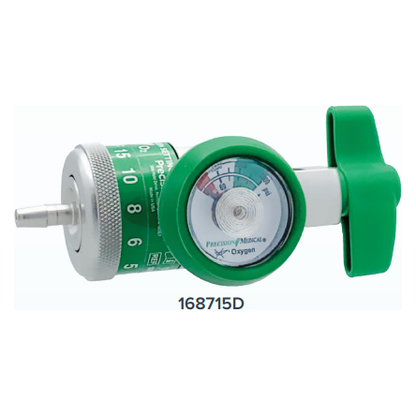 Precision Medical EasyDial Reg 870 Nut Style, 50 PSI, 15 l/min, Oxygen Regulator, 168715D