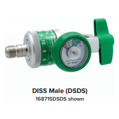 Precision Medical EasyDial Reg 870 Nut Style, 50 PSI, 15 l/min, Oxygen Regulator, 168715D