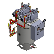 EMSE Duplex 4HP Lubricated Rotary Vane 3Ph Medical Vacuum System, 1DLV34VT80-DV