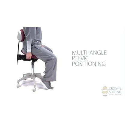 Crown Seating Denver C130DB Saddle Operator Stool with Back, C130DB
