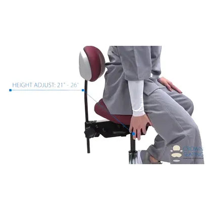 Crown Seating Denver C130DB Saddle Operator Stool with Back, C130DB